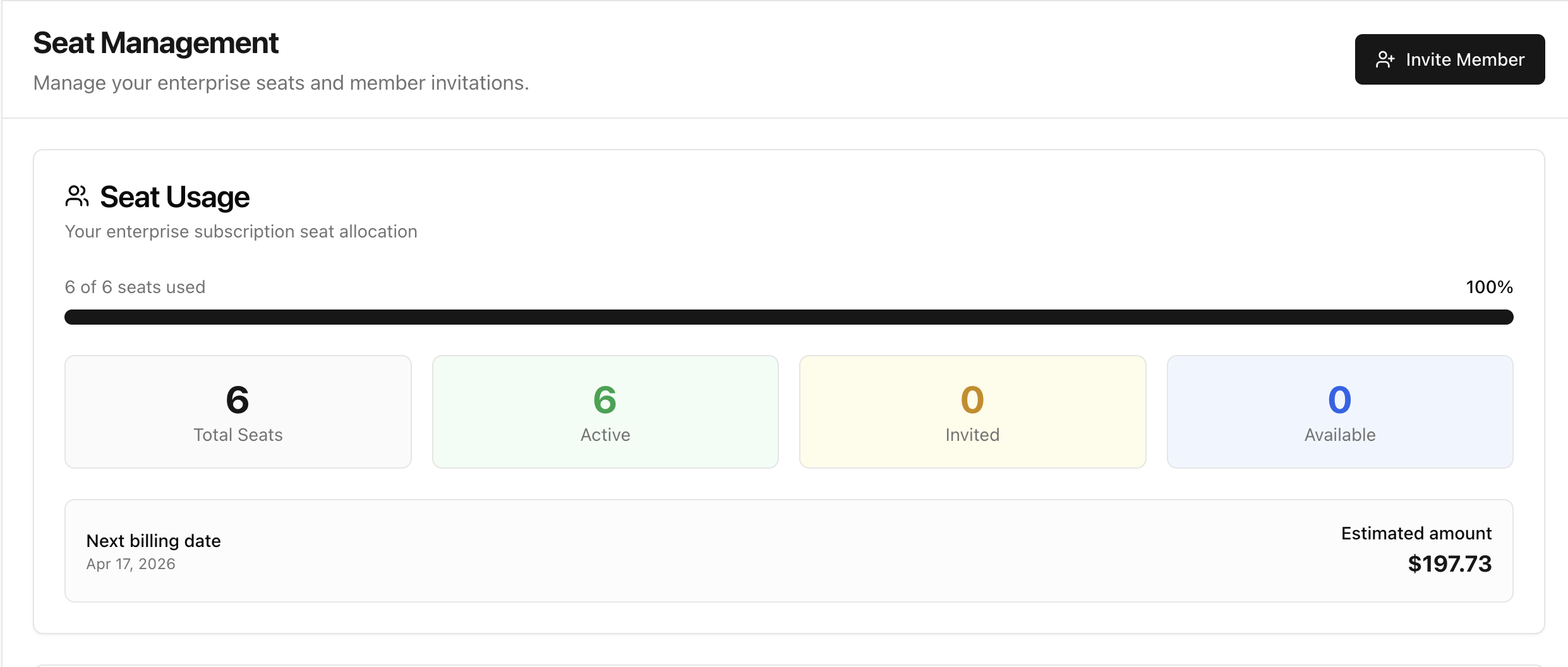Enterprise seat management