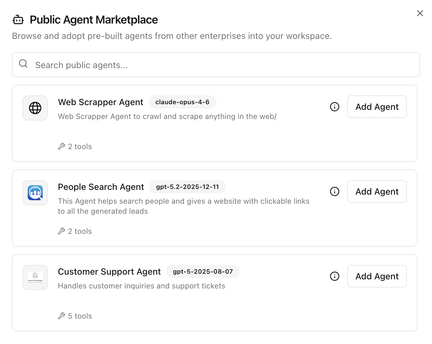 Use Public Agent