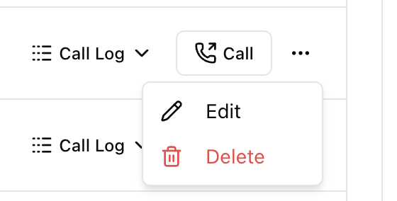 Edit and delete contacts