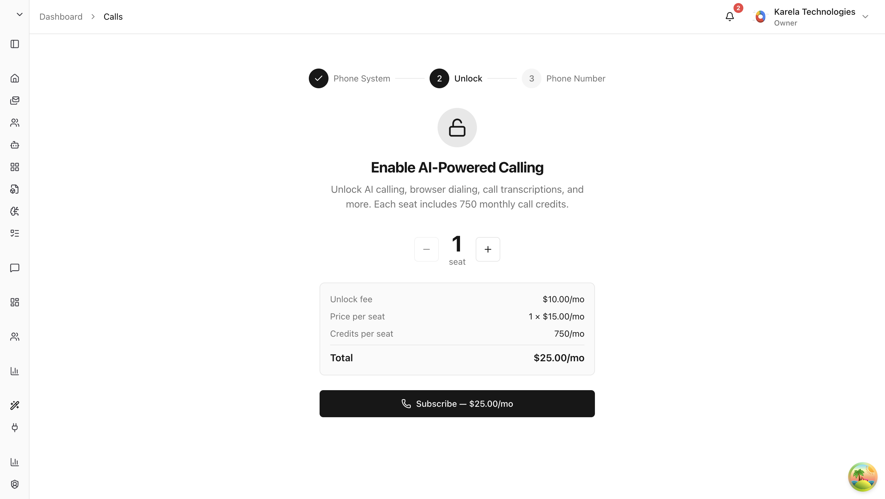 Unlock subscription