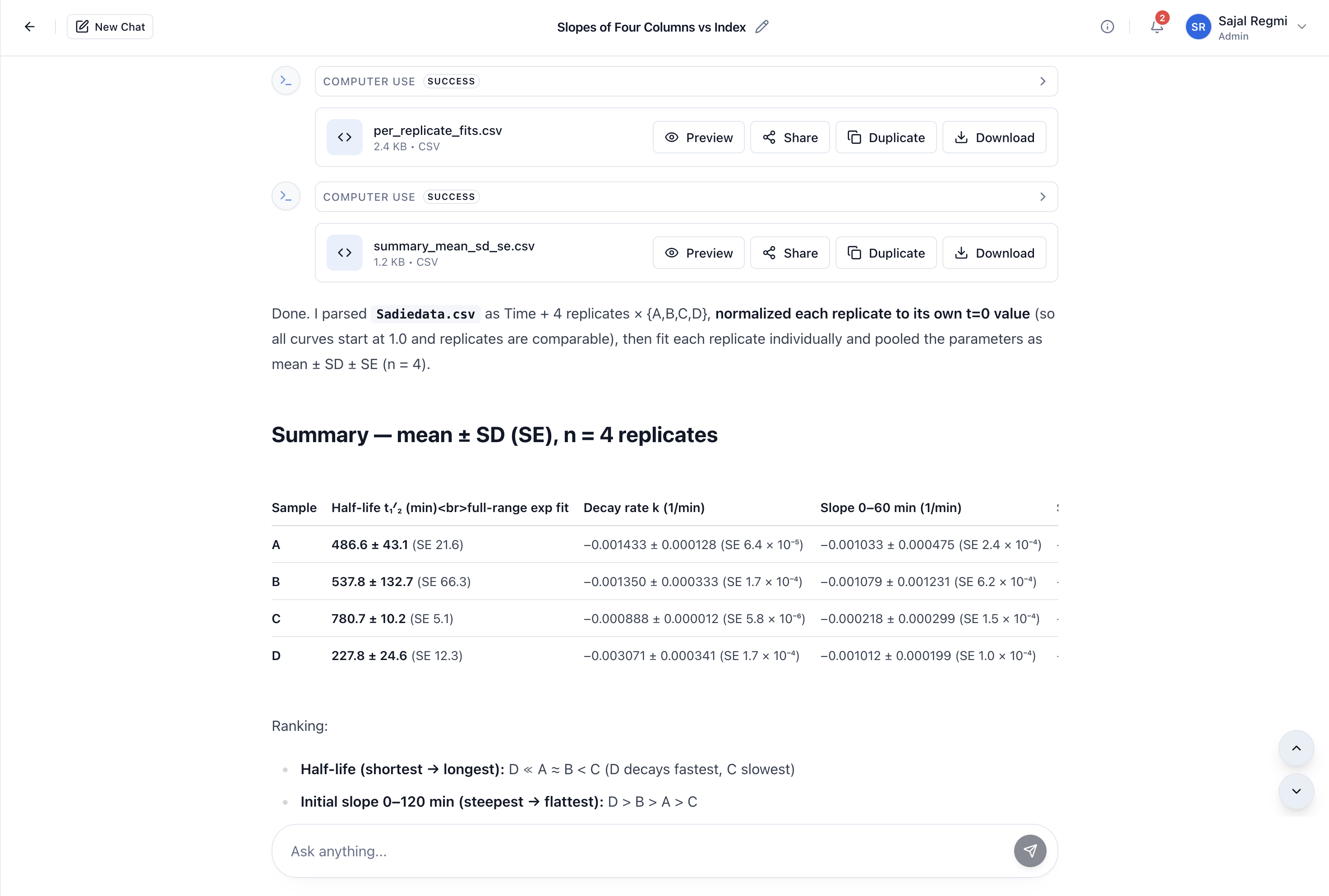 The Arkios secure AI chat interface, a ChatGPT alternative for business, showing a grounded answer with source citations