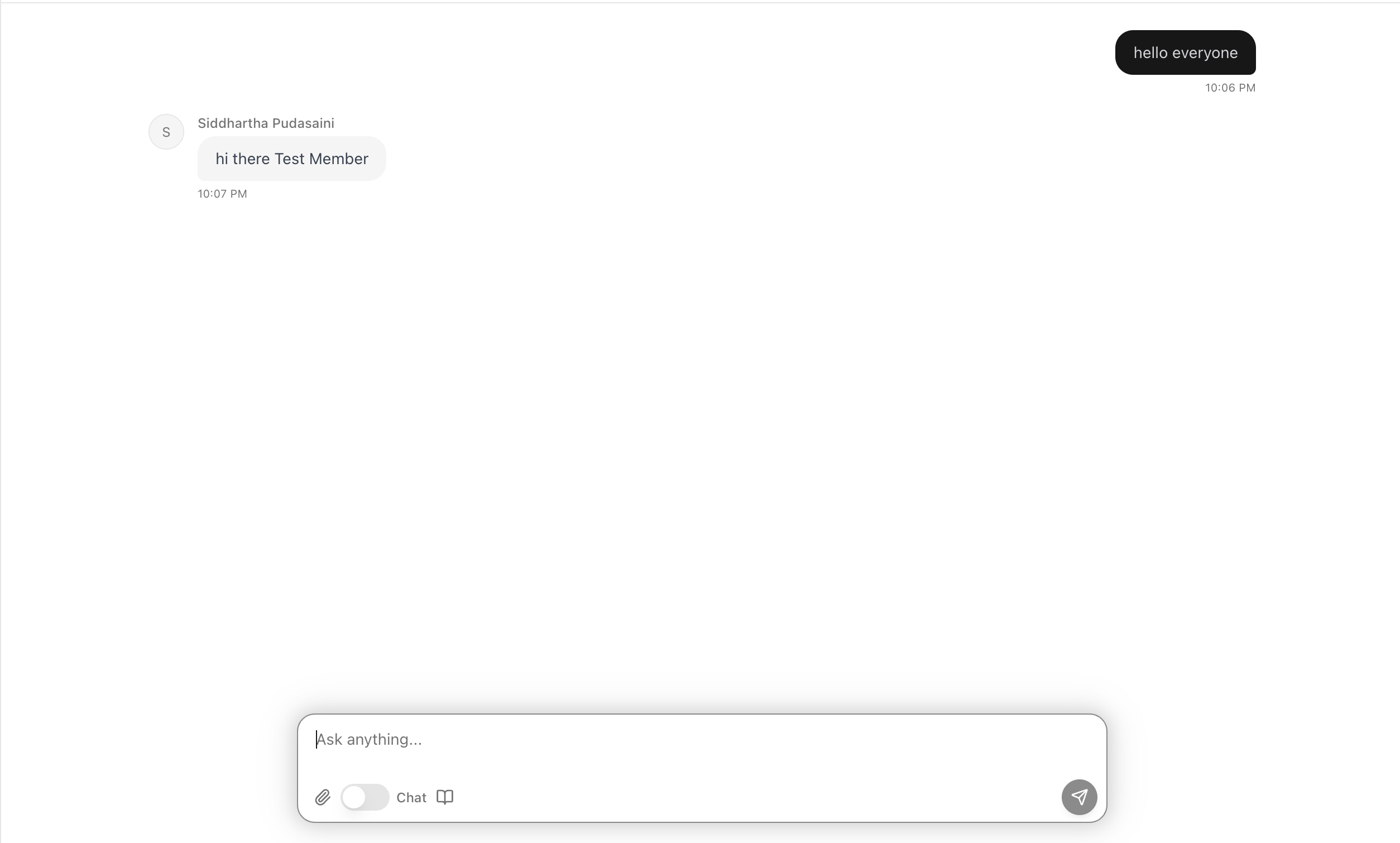 Non-AI conversation between users