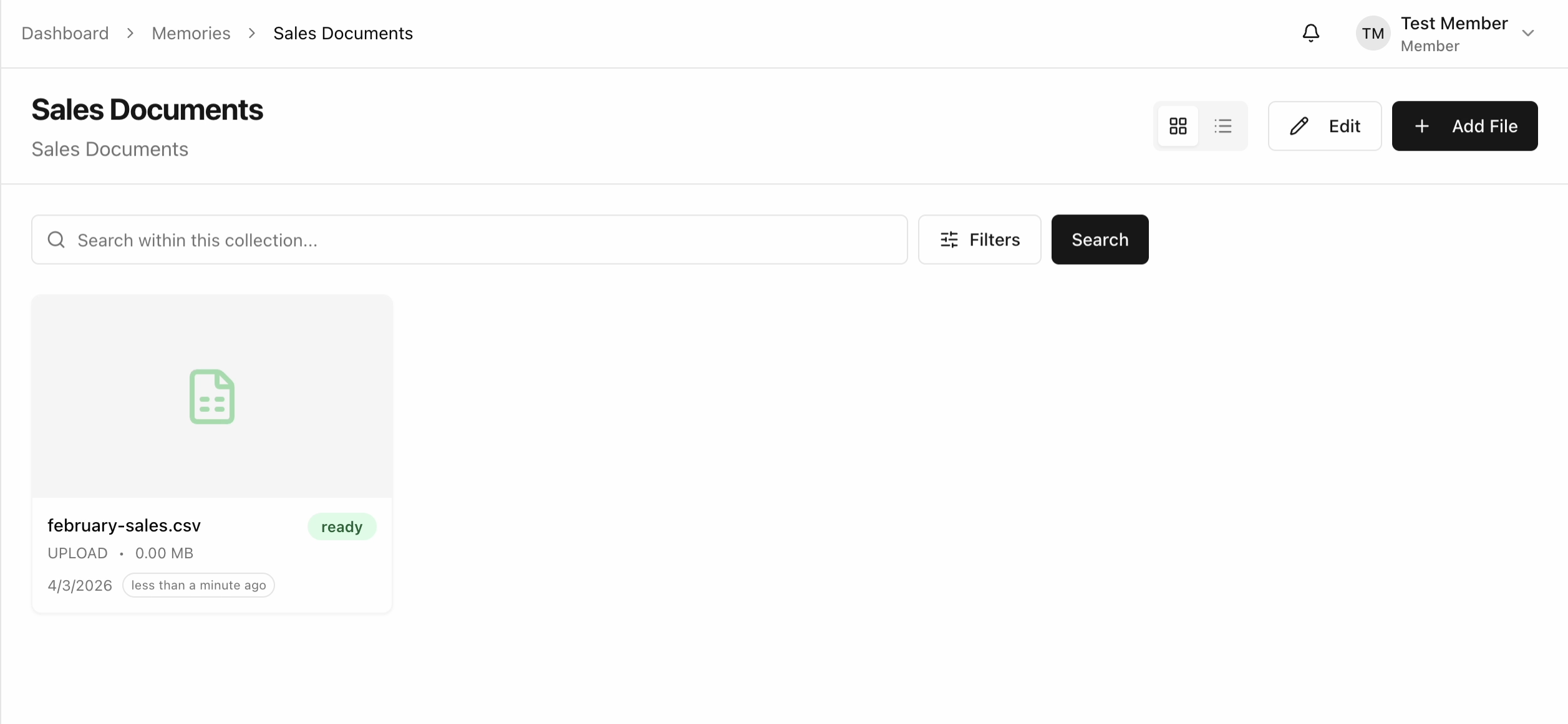 File ready status in collection